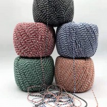 2mm red and white cotton rope color cotton rope two-color crab rope zongzi rope sealing rope cotton rope tied crab rope 900 meters