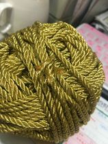 High-grade gold and silver wire rope three-strand torsion rope color rope sofa curtain decorative rope cushion pillow roll rope