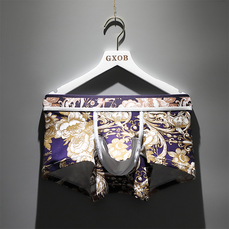 3-pack underwear men's sex confusion low-rise boxers pure cotton printed elephant nose bullet separation JJ set boxer pants