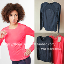 Foreign trade German original single womens round neck slim fit high elastic quick-drying outdoor sports running fitness yoga long sleeve T-shirt