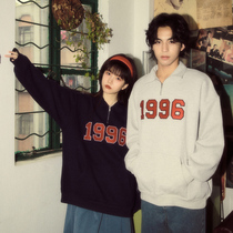 Wine balls ALOHA retro zipper POLO couple sweater# Who can use perseverance in exchange for feelings