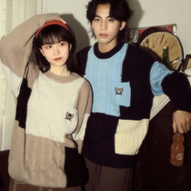 Wine balls ALOHA retro twist sweater couple knitted sweater # love I am calling you in my eyes