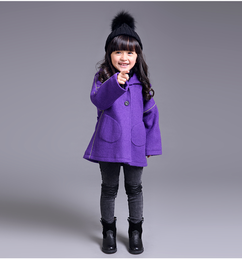 Manteau pour fille DEESHA en mélange - Ref 2162061 Image 12