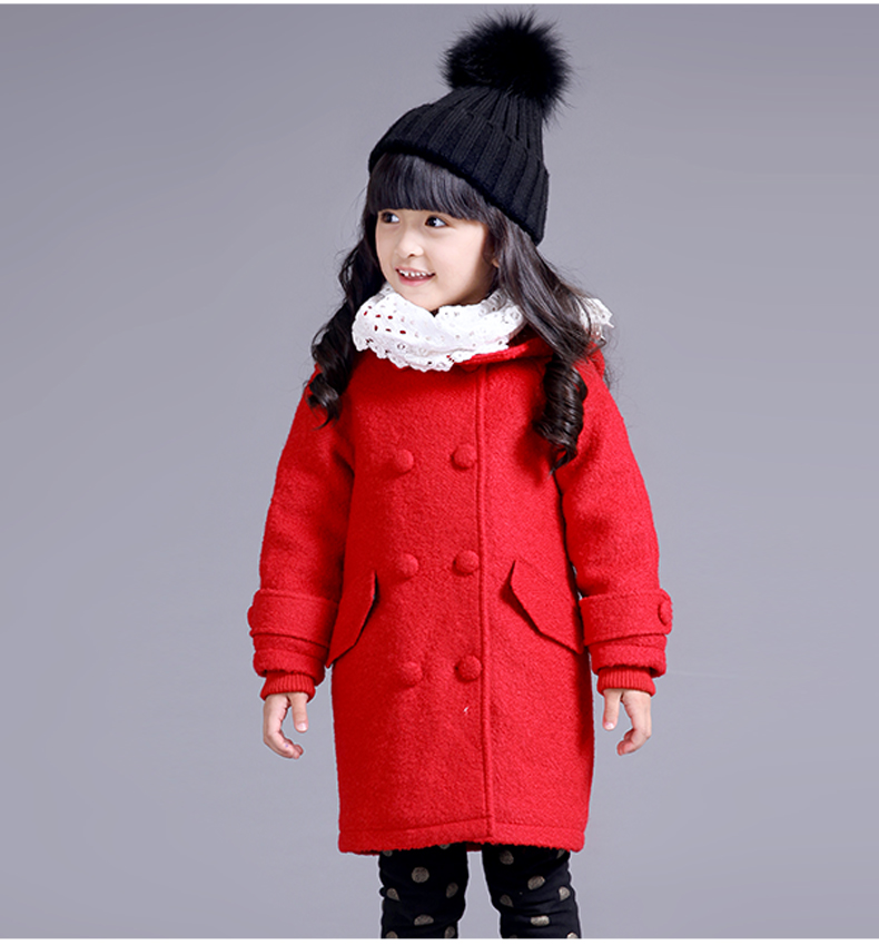 Manteau pour fille DEESHA en laine - Ref 2162203 Image 12