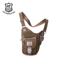 Gu Shi Lu Pu Henry Crossbody Small Bag Shoulder Bag Retro Canvas Mens Casual Mobile Phone Coin Outdoor Saddle Bag Bag