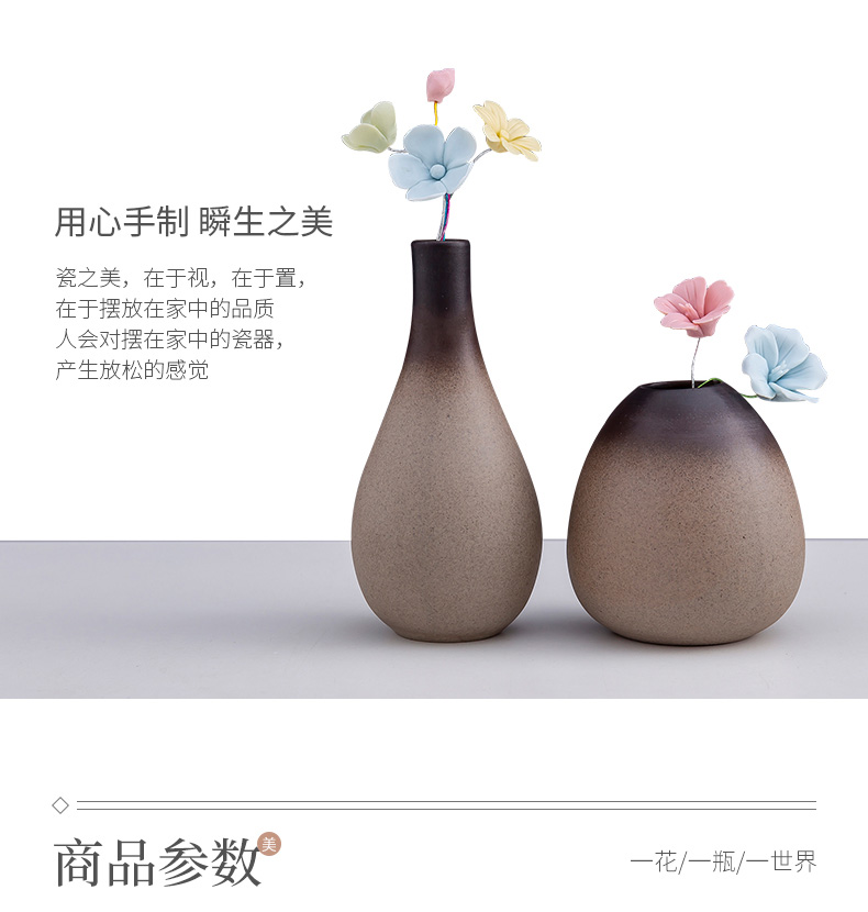 Jingdezhen retro nostalgia ceramic vase decoration porch desk living room TV cabinet office table flower arranging furnishing articles