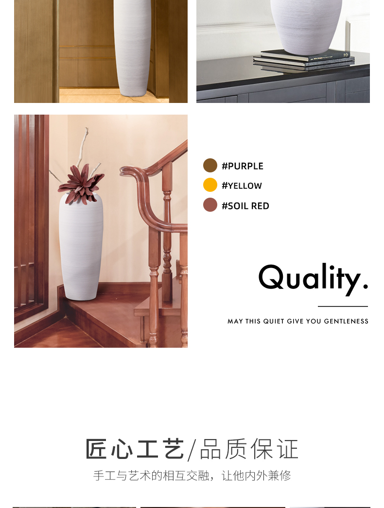 Jingdezhen ceramic vase furnishing articles be born white home sitting room office hotel furnishing articles dried flower porcelain art