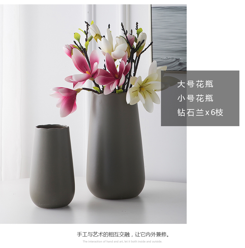 Jingdezhen porcelain vase furnishing articles ceramic bottle arranging flowers sitting room office table northern wind art deco floret bottle