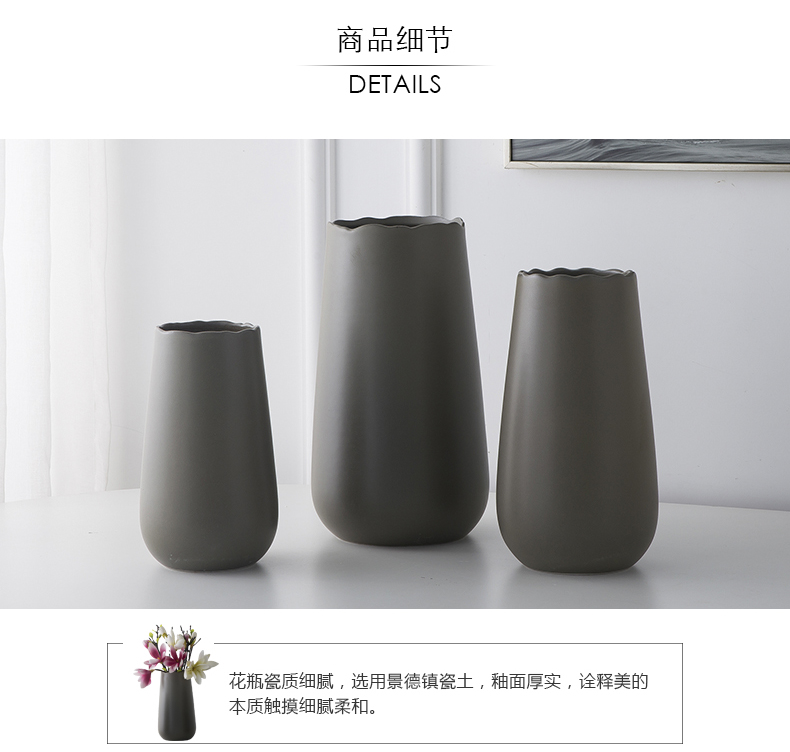 Jingdezhen porcelain vase furnishing articles ceramic bottle arranging flowers sitting room office table northern wind art deco floret bottle