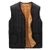 Mùa thu và mùa đông cộng với kích thước cộng với áo nhung cotton ấm áp của bố trung niên vest vest vest vest trung niên áo khoác mùa đông nam Áo vest cotton