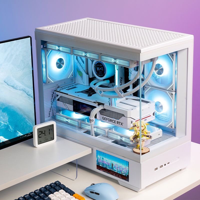 I7 14700Kf/I5 14600Kf/12600Kf Pure White Sea View Room Water-Cooled Computer Gaming Console