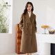 Yuxiangfei sheep wool double-sided woolen coat women's lapel mid-length double-beasted coat commuting 2023 winter new style