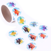 Roll of Cartoon Fish Star Animal Style Stickers Decals for H
