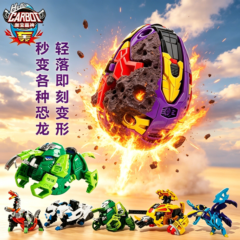 Original Kabo Egg God Toy Tyrannosaurus Base Transforming Dinosaur Egg Tyrannosaurus Rex Full Set for Children