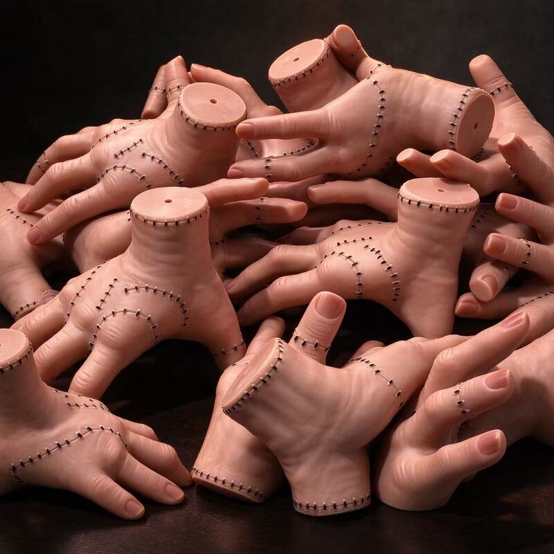 Wednesday Fake Hand Prop Halloween Party Funny Decoration Tabletop Ornament Film and Television Cosplay Costume Prop
