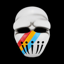 Stone Ghost Face Rainbow Catcher Mask Cos Fantastic Adventure Jojo New Pint Halloween Horror Game Resin Mask