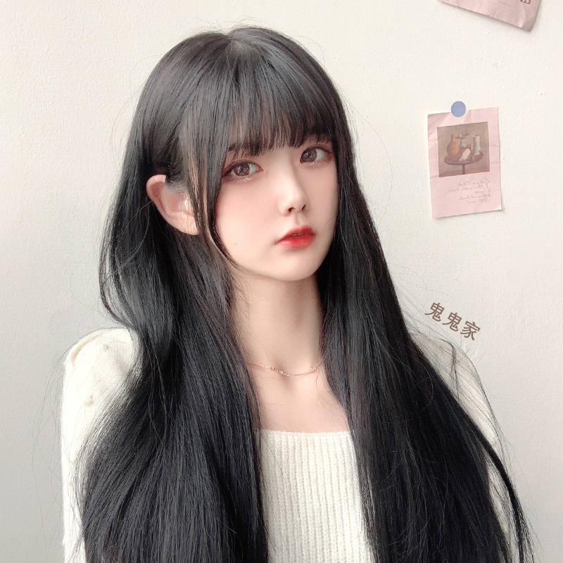 * Ghost house * Wig pieces increase hair volume, fluffy and seamless hair extensions, straight hair pieces, combination wigs, female hair pieces can tie hair