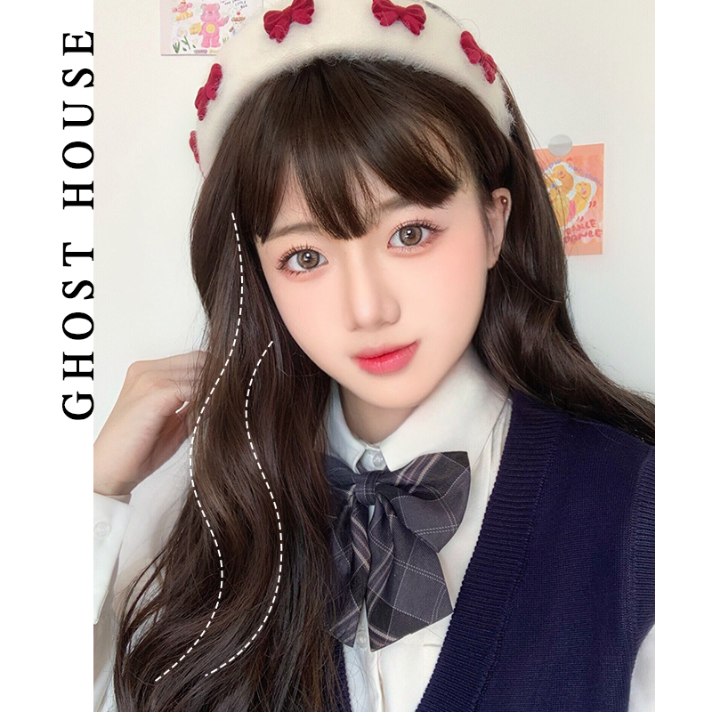 Black ghost ghost wigs increase hair volume, fluffy hair extensions, big waves, two clips of curly hair pieces, combination of wool rolls