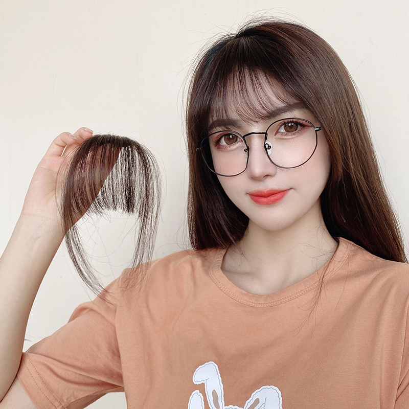 Eg ghost Home Real Hair Air Liuhai Wig Piece Nets Red Air Eight Words A Sea Invisible Repaints Lush Lush Sea