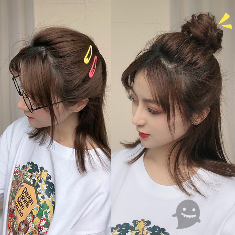 (Little sweetheart)Female ghost ghost's half meatball head grab clip small hair bag wig female mini simulation bud head