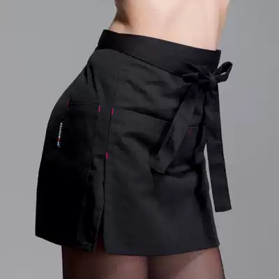 Korean version of short women's apron half waist kitchen coffee shop dining room waiter work clothes apron custom logo