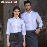 Костюм шеф -повара Весна и летний рабочая одежда дышащий мужской ресторан обратно кухня белый западный ресторан