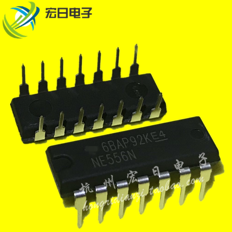 In-line NE556N timer dual channel DIP-14 new imported chip