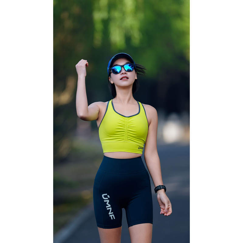 Mingnei Fei Little Peach Sports Bra High Impact Shockproof Non-Slip Quick-Drying Integrated Beautiful Back Anti-Sagging Running Bra