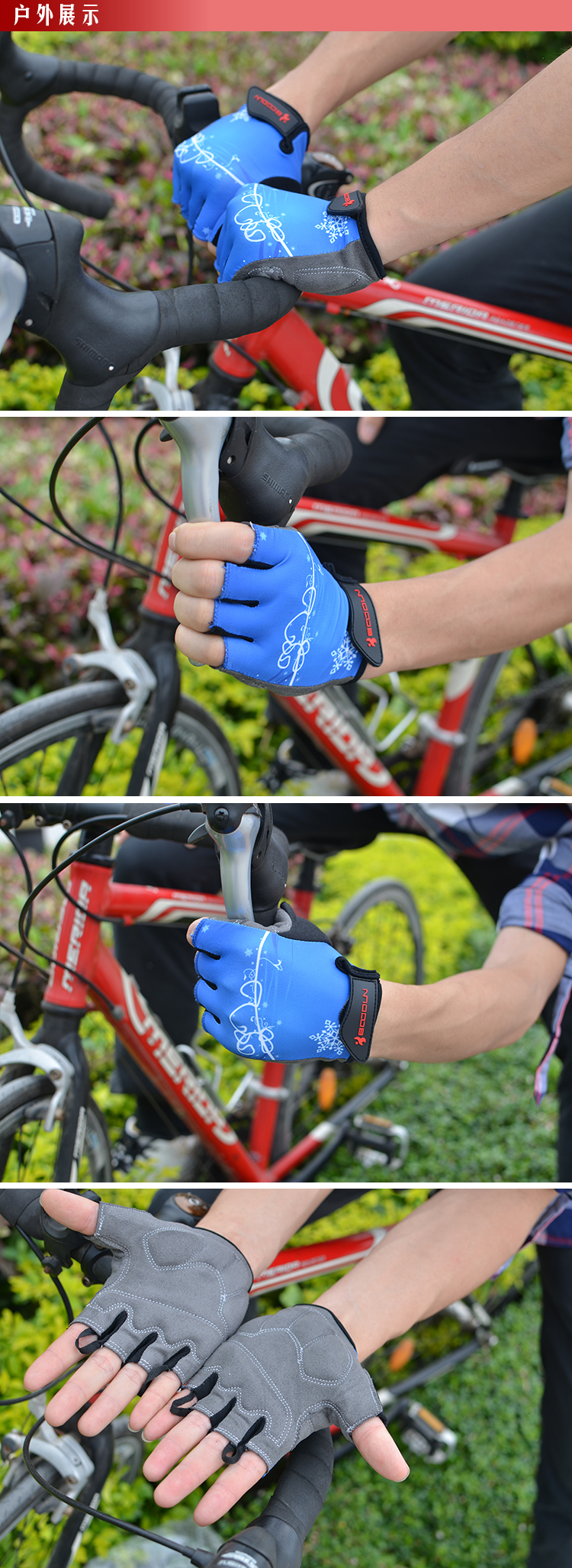 Gants de cyclisme mixte BOODUN - Ref 2244105 Image 9