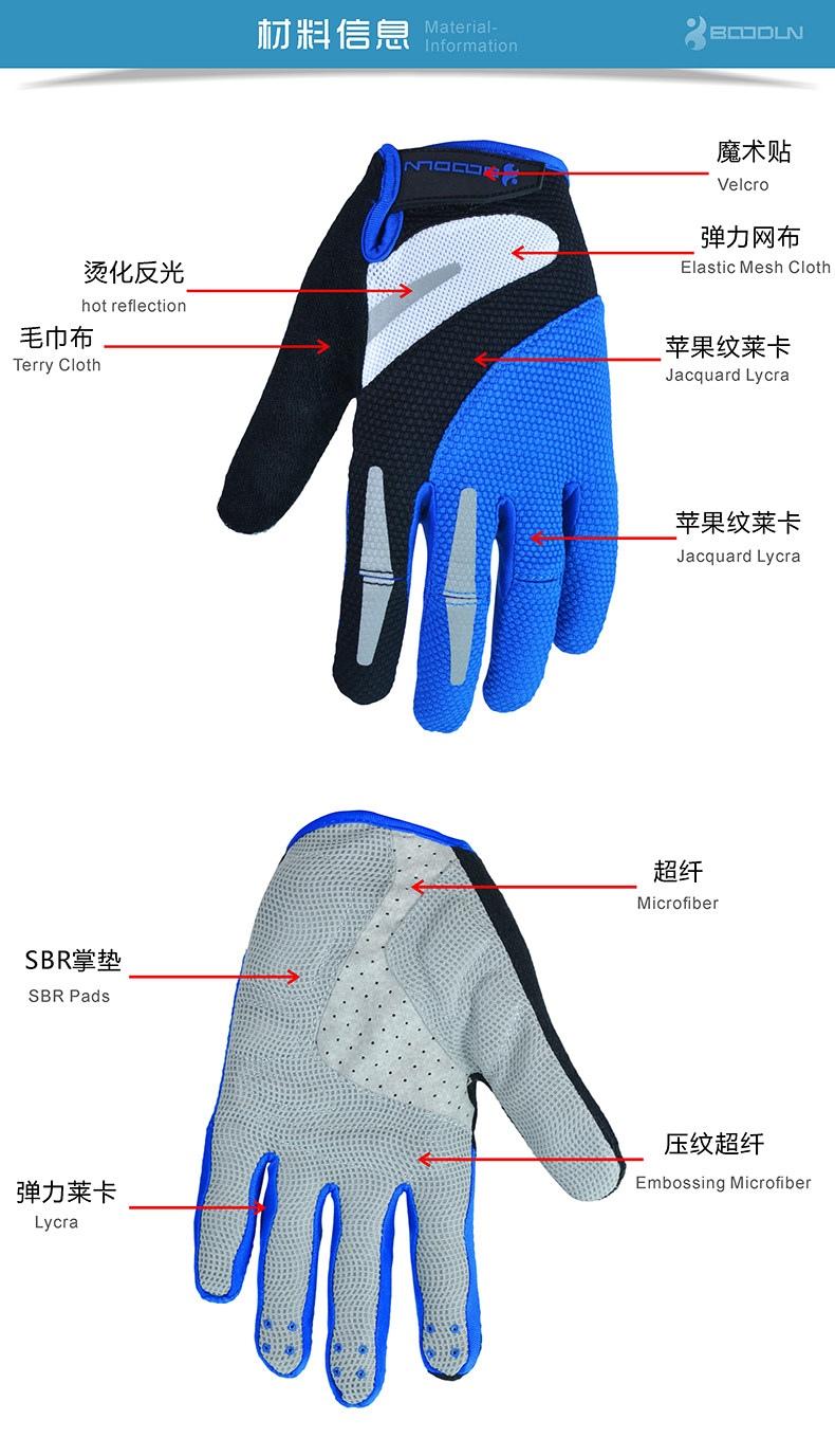 Gants pour vélo mixte BOODUN - Ref 2246960 Image 12