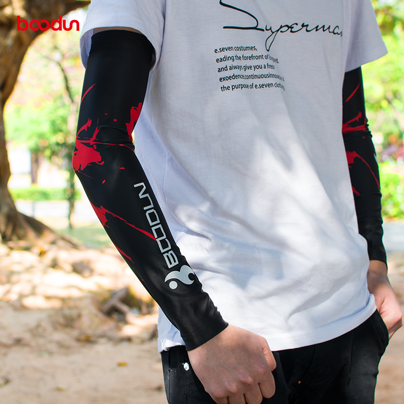boodun outdoor riding sleeves Summer anti-UV sunscreen basketball Ice sleeve Ice Sledge sleeves Men and women arm sleeves