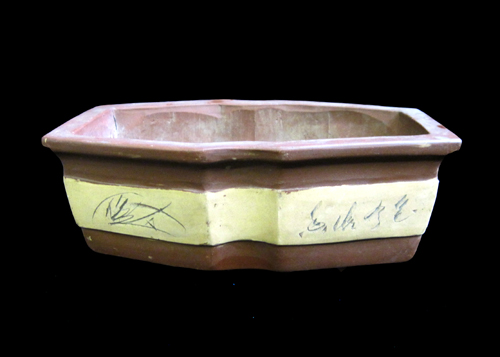 Cũ màu tím cát hình hoa nồi số 1. Old chậu hoa Wenge nồi. Calamus chậu hoa thu nhỏ bonsai nồi SF mail miễn phí đồ gốm đất sét