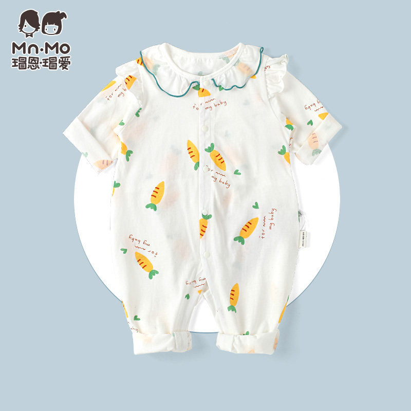 Bo En Bo love 21 summer new female baby baby thin glacier pure cotton air conditioning suit jumpsuit hayi climbing suit