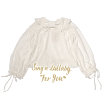 (LULLABY LULLABY)Original LITTLE HEIDI DOLL collar LONG sleeve shirt shirt WILD lantern sleeve spot