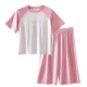 Girls' Thin Pajamas, Short-Sleeved Shorts Set for Older Girls, Air-Conditioned Clothing for Children, Two-Piece Summer Loungewear