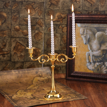 European-style threaded candle wedding spiral long candle 10 inch candlestick gold and silver candle light dinner long wax incense