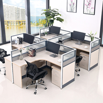 Desk office staff desk office staff table and chair combined screen station office desk type 1 desk card seat 4 6