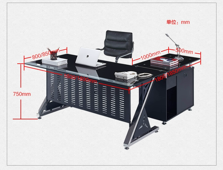 Đơn giản hiện đại nội thất văn phòng ông chủ bàn giám đốc bàn kính cường lực quản lý bàn giám sát bàn thời trang bàn - Nội thất văn phòng