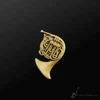 Круговой брошь-золотой