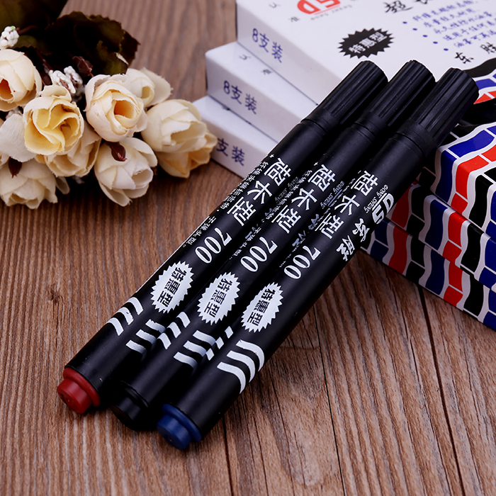 Oily marker pen wholesale hook line pen ink 700 oily note pen black red blue express Kiwi pen