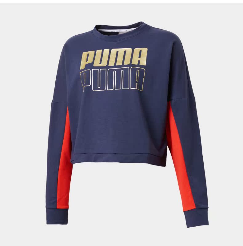 PUMA Hummer chính thức đích thực Áo cổ tròn thể thao và áo len ngắn giải trí nữ 853841 - Thể thao lông cừu / jumper áo sweater mlb
