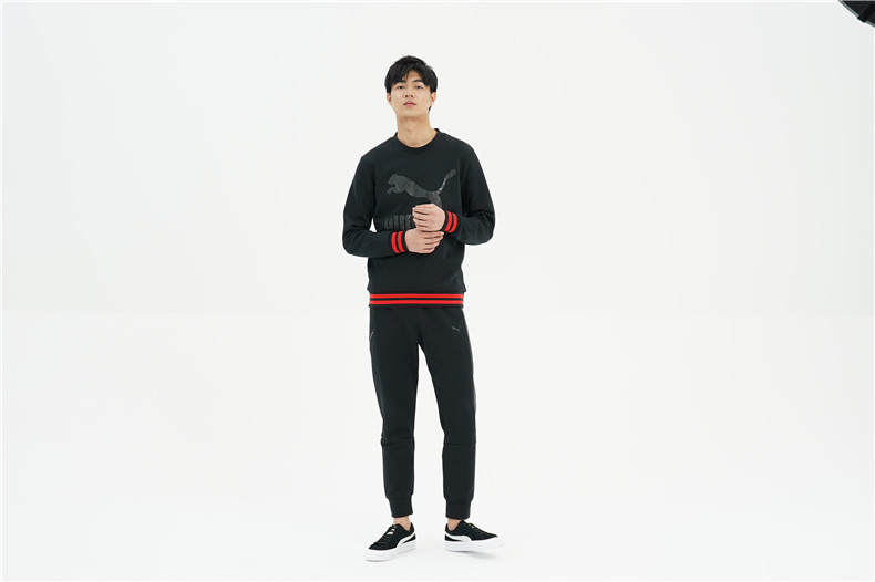 PUMA Hummer Áo len cổ tròn nam chính thức LUXE PACK 579092 - Thể thao lông cừu / jumper áo khoác thu đông nữ