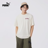 Puma, спортивная хлопковая футболка подходит для мужчин и женщин для отдыха, свободный крой