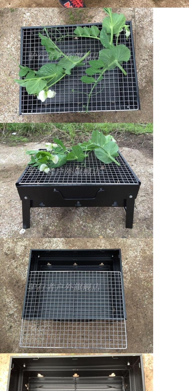 BBQ nướng ngoài trời nướng nhà di động dày gấp kệ BBQ ngoài trời BBQ - Bếp lò / bộ đồ ăn / đồ nướng dã ngoại bếp cồn