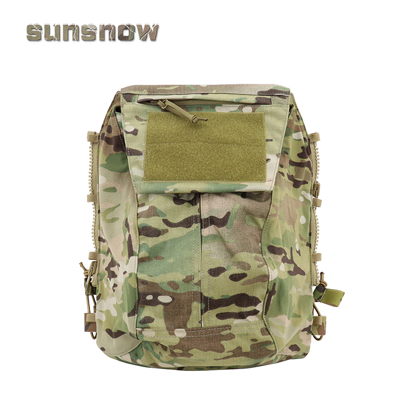【Sun Snow Manufacturing】Cp Zip_On 2.0 Small Backpack with Elastic Back Panel Camouflage Jpc Zipper Back Panel Bag
