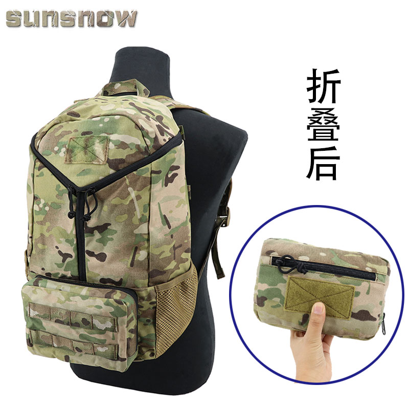 Portable folding backpack Handbag Roll up bag Simple tactical backpack