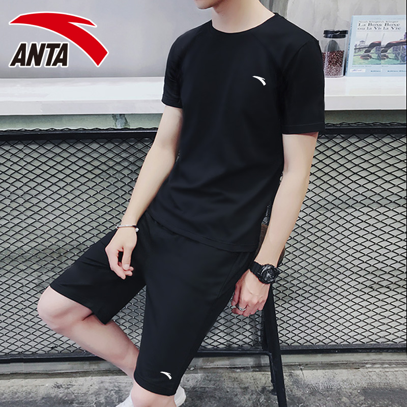 Anta sports suit men's 2021 summer new casual breathable short-sleeved shorts quick-drying T-shirt two-piece set