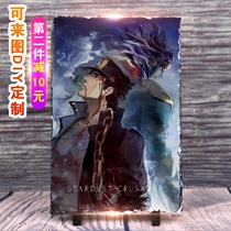 Two-dimensional JOJOs wonderful adventure surrounding Bugaratibu sister Crimson King of Crimson animation lithograph