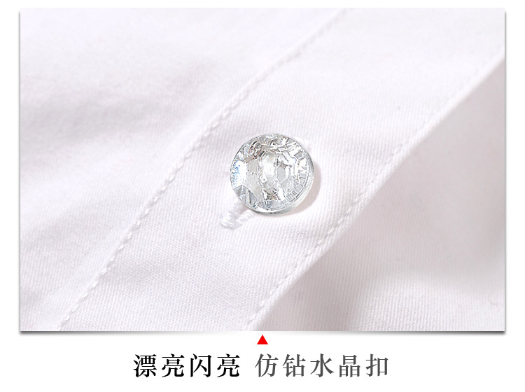 Áo sơ mi trắng bé gái sơ mi trắng tay dài bé sơ mi cotton dài tay cộng với nhung đồng phục học sinh lớn thu đông áo sơ mi kiểu cho bé gái