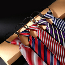 Childrens tie striped baby tie boy school uniform English show zipper style